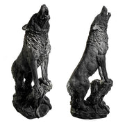 Lifesize Wolf Howling Outdoor/Indoor Statue - Bella Statues
