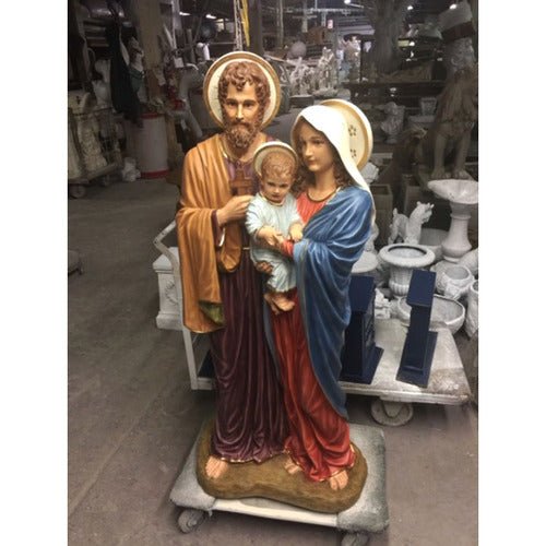 Custom Painted Lifesize Holy Family 59 Outdoor/Indoor Statue - Bella Statues