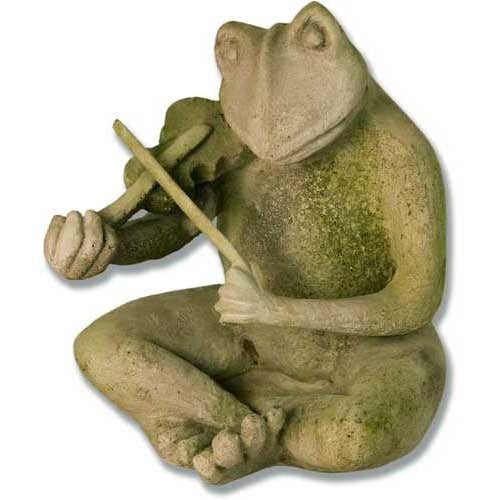 Frog Singing Jazz - Violin 14 Outdoor/Indoor Statue - Bella Statues