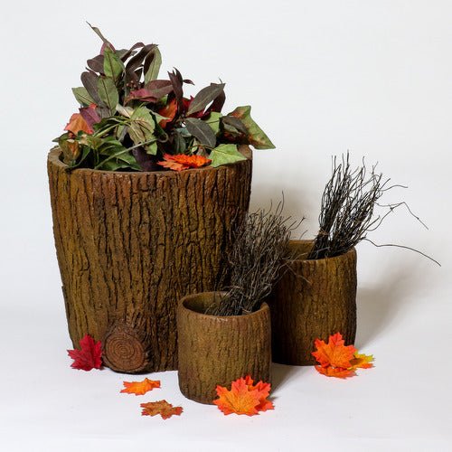 Oak Bark Planter Large Outdoor/Indoor Statue - Bella Statues
