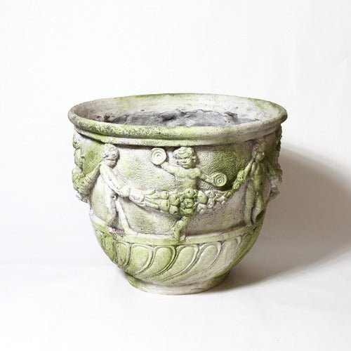 Cherub & Garland urn Outdoor/Indoor Statue - Bella Statues
