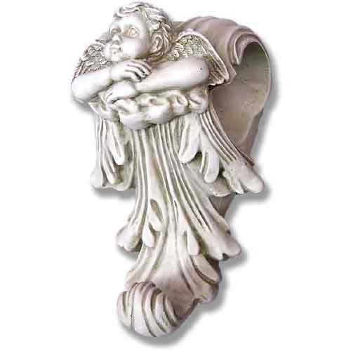 Cherub Drapery Bracket Outdoor/Indoor Statue - Bella Statues