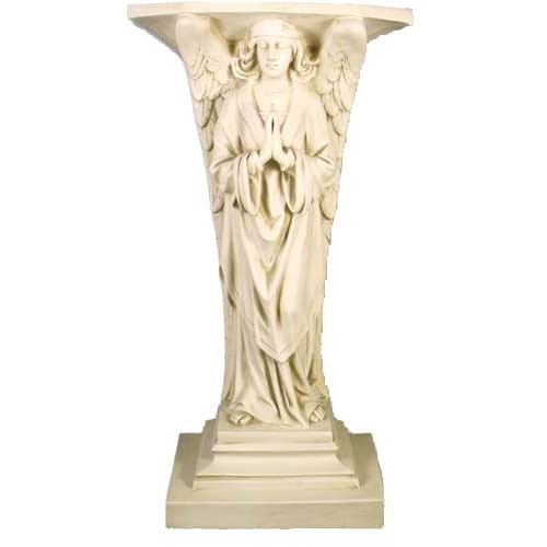 Lifesize Devotion Angel Prayer Ped 38 Outdoor/Indoor Statue - Bella Statues