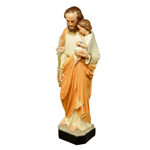 Custom Painted Lifesize Saint Joseph with Child 36 Outdoor/Indoor Statue - Bella Statues