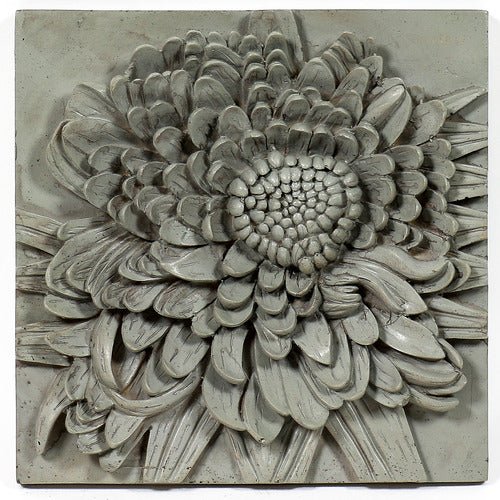 Chrysanthemum Plaque Outdoor/Indoor Statue - Bella Statues