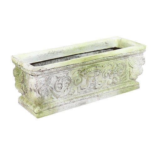 Greenman Rectangle Urn 11 Outdoor/Indoor Statue - Bella Statues