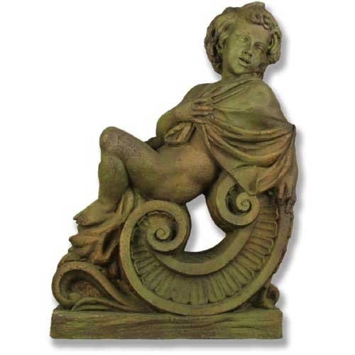 Winter Angel On Scroll 36 Outdoor/Indoor Statue - Bella Statues