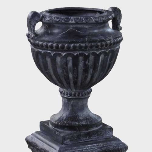 Fluted And Beaded Urn 18"h Outdoor/Indoor Statue - Bella Statues