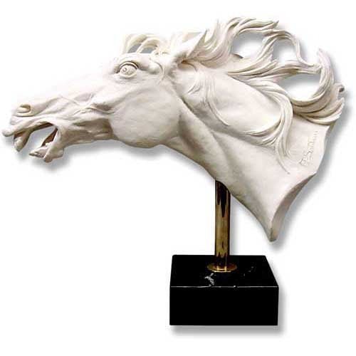 Horse's Head/Flo 15 H Outdoor/Indoor Statue - Bella Statues