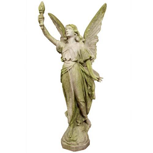Lifesize Angel Of Light Right 45 Outdoor/Indoor Statue - Bella Statues