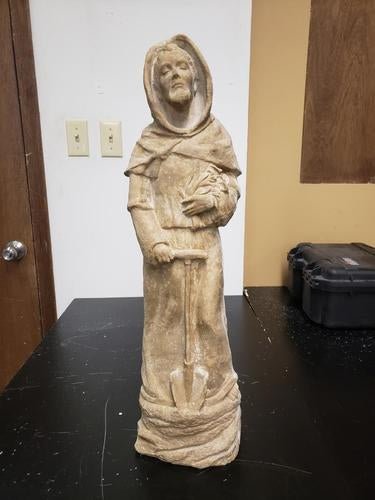 St. Fiacre on rock base Outdoor/Indoor Statue - Bella Statues
