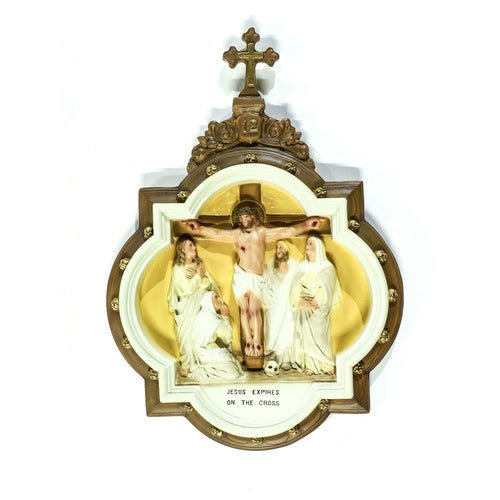 Wall Plaque of Stations of the Cross Station 12 Outdoor/Indoor Statue - Bella Statues