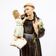 Custom Painted Lifesize Saint Anthony With Child 53 Outdoor/Indoor Statue - Bella Statues