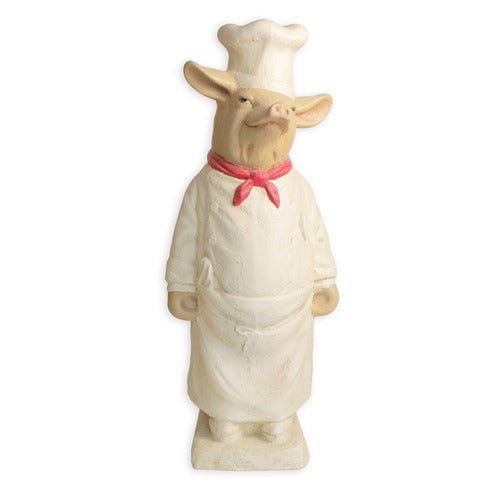 Custom Painted Lifesize Chef Pig - Oversized Outdoor/Indoor Statue - Bella Statues