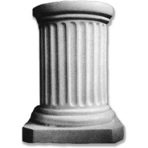 Short Fluted Pedestal 18 Outdoor/Indoor Statue - Bella Statues