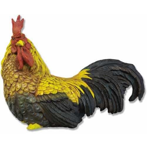 Rooster - Sitting 15 (full color Outdoor/Indoor Statue - Bella Statues