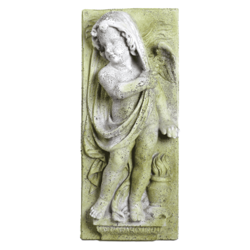 Little Boy Winter Plaque 30 Outdoor/Indoor Statue - Bella Statues