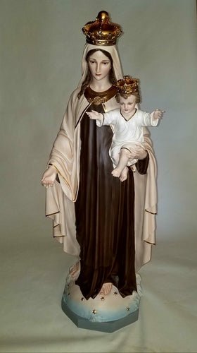 Custom Painted Lifesize OUR LADY OF MT. CARMEL Mary 5' Outdoor/Indoor Statue - Bella Statues