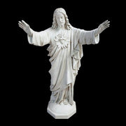 Lifesize Jesus Religious Sacred Heart (HANDS UP) 60" Outdoor/Indoor Statue - Bella Statues