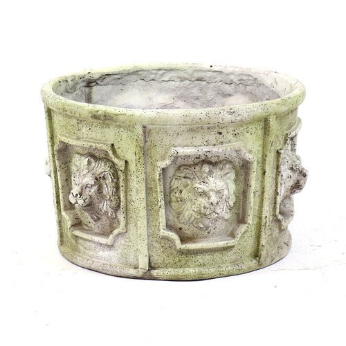 Six Lion Head Urn Outdoor/Indoor Statue - Bella Statues