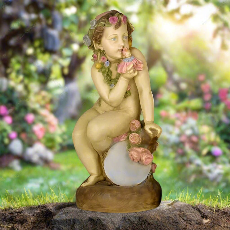 Como Cherub & Doll Outdoor/Indoor Statue - Bella Statues