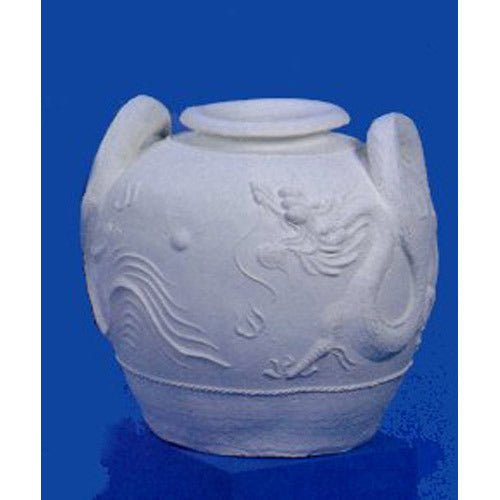 Custom Painted Dragon Urn 28 Outdoor/Indoor Statue - Bella Statues