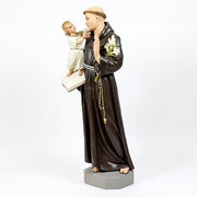 Custom Painted Lifesize Saint Anthony With Child 53 Outdoor/Indoor Statue - Bella Statues