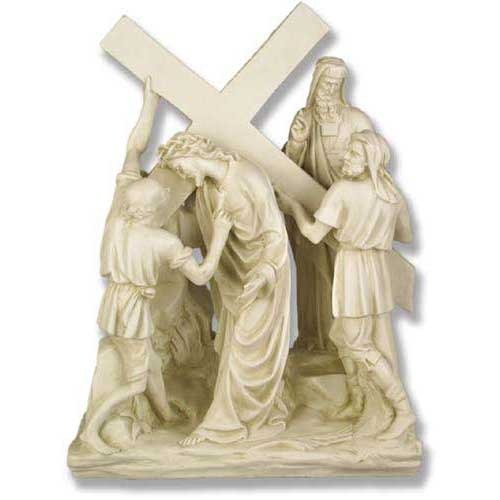Jesus & Simon The Cyrene Station 5 Outdoor/Indoor Statue - Bella Statues