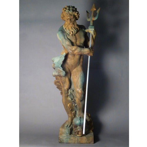 Lifesize Neptune With Trident 65 Outdoor/Indoor Statue - Bella Statues
