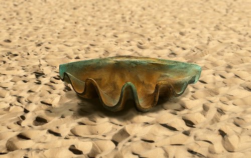 Lifesize Atlantic Clam - Lg 47 Wide Outdoor/Indoor Statue - Bella Statues