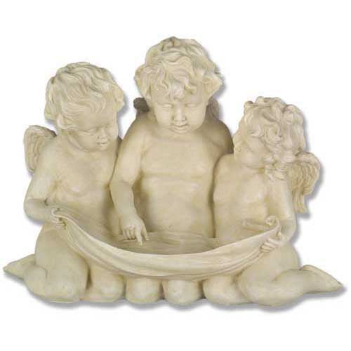 Three Cherub Birdfeeder Outdoor/Indoor Statue - Bella Statues
