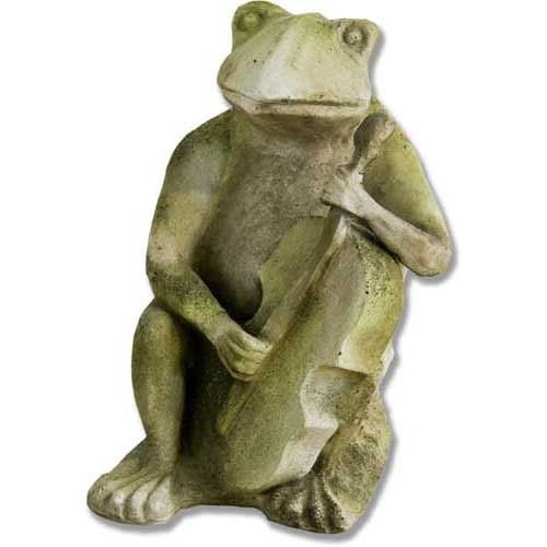 Frog Singing Jazz - Bass 15 Outdoor/Indoor Statue - Bella Statues