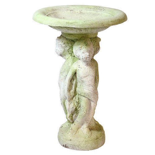 Three Cherubs W/Bowl Outdoor/Indoor Statue - Bella Statues