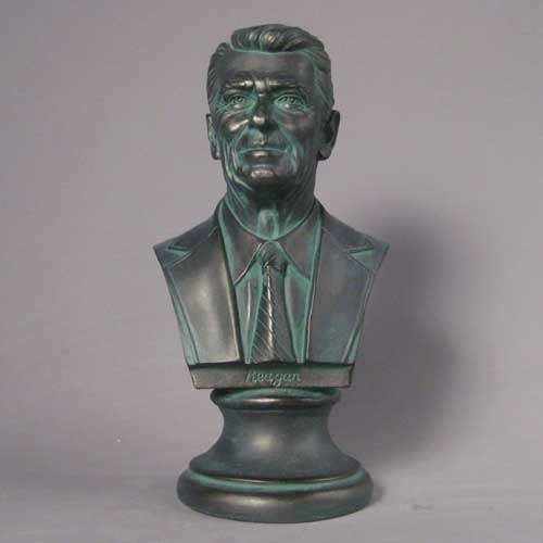 Ronald Reagan Bust 12"H Outdoor/Indoor Statue - Bella Statues