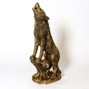 Lifesize Wolf Howling Outdoor/Indoor Statue - Bella Statues