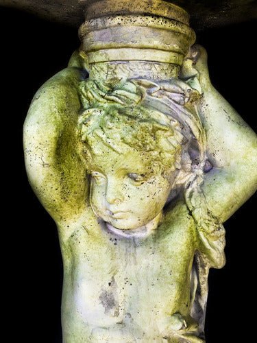 Lifesize Cherub Mio Birdbath 48 Outdoor/Indoor Statue - Bella Statues