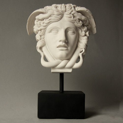 Medusa Head On Base 11 Outdoor/Indoor Statue - Bella Statues