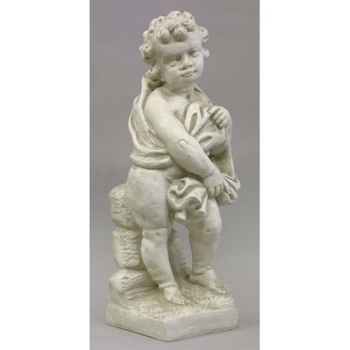 Winter Season Cherub 24 H Outdoor/Indoor Statue - Bella Statues