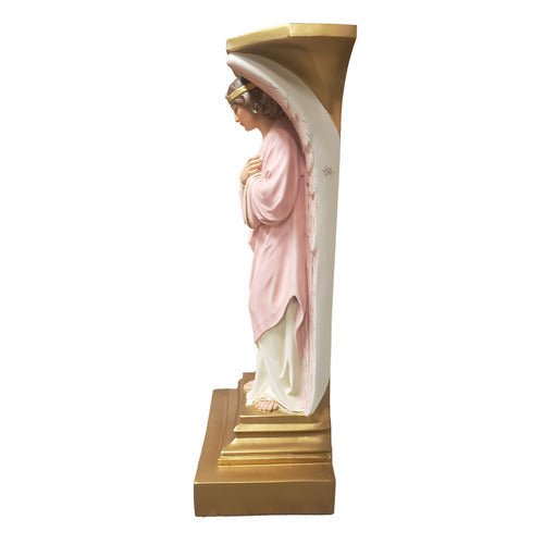Custom Painted Lifesize Devotion Angel Cross Ped. 38 Outdoor/Indoor Statue - Bella Statues