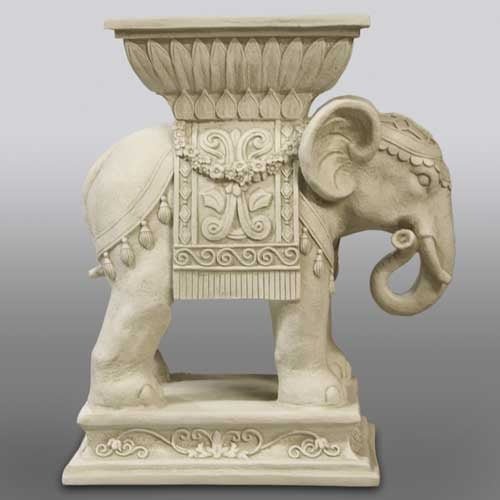 Elephant Indian Pedestal 18 Outdoor/Indoor Statue - Bella Statues