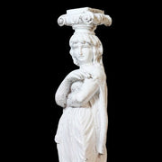 Lifesize Femme Caryatid Candleholder Outdoor/Indoor Statue - Bella Statues