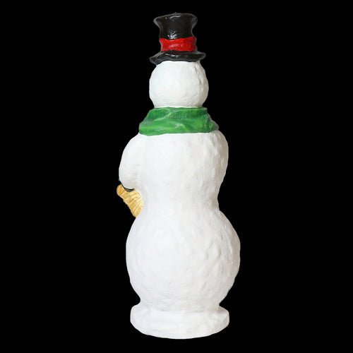 Custom Painted Lifesize Stone Cold Snowman 37 Outdoor/Indoor Statue - Bella Statues