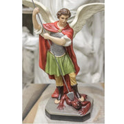 Custom Painted St. Michael Overcomes Satan Outdoor/Indoor Statue - Bella Statues