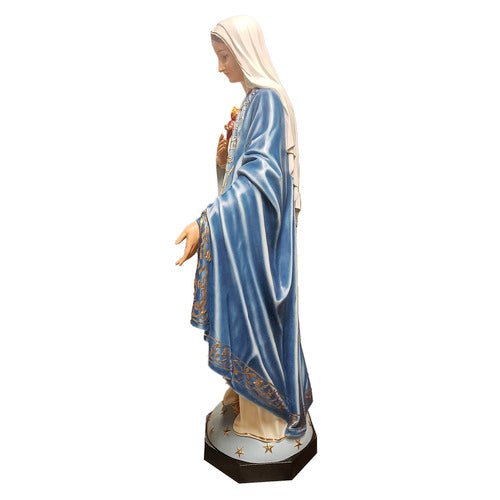 Custom Painted Lifesize Mary W/ One Hand Outstretched Outdoor/Indoor Statue - Bella Statues