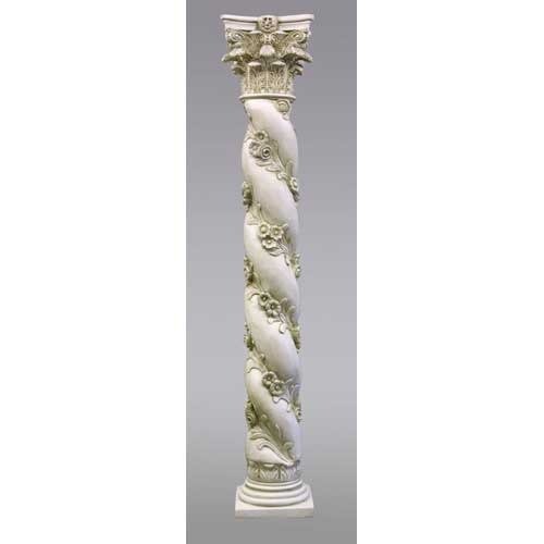 Lifesize Twisted Rose Pedestal Outdoor/Indoor Statue - Bella Statues