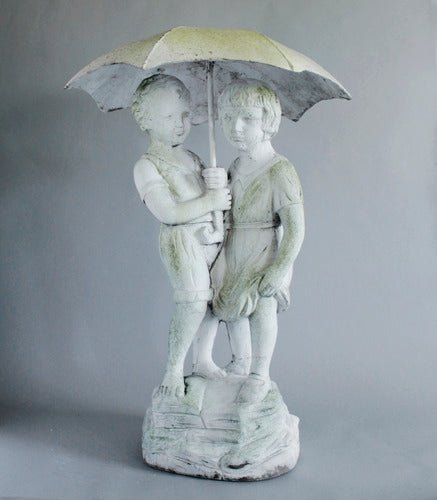 Children With Umbrella Outdoor/Indoor Statue - Bella Statues