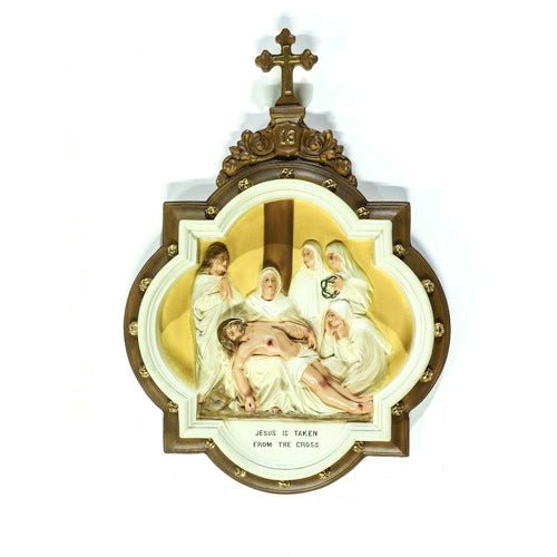 Custom Painted Wall Plaque of Stations of the Cross Station 1 Outdoor/Indoor Statue - Bella Statues