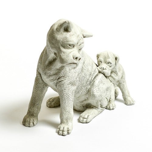 Boxer Dog And Pup Outdoor/Indoor Statue - Bella Statues