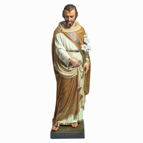 Custom Painted Lifesize Saint Joseph From Mont 43 Outdoor/Indoor Statue - Bella Statues