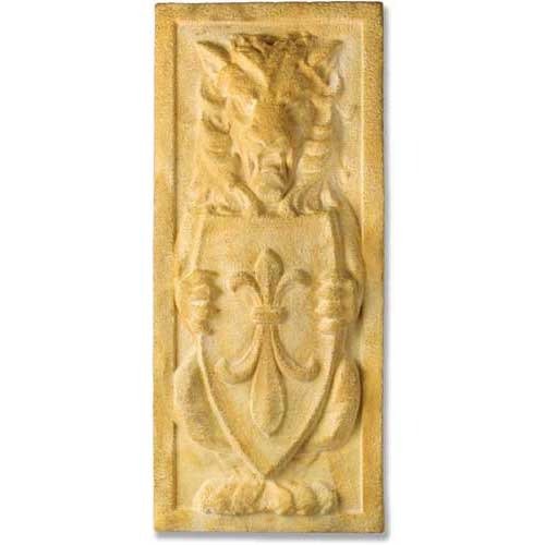 Lifesize Lion Crest Plaque 38 Outdoor/Indoor Statue - Bella Statues